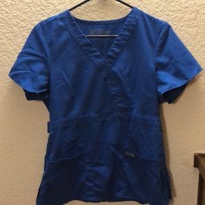 Royal blue scrub set